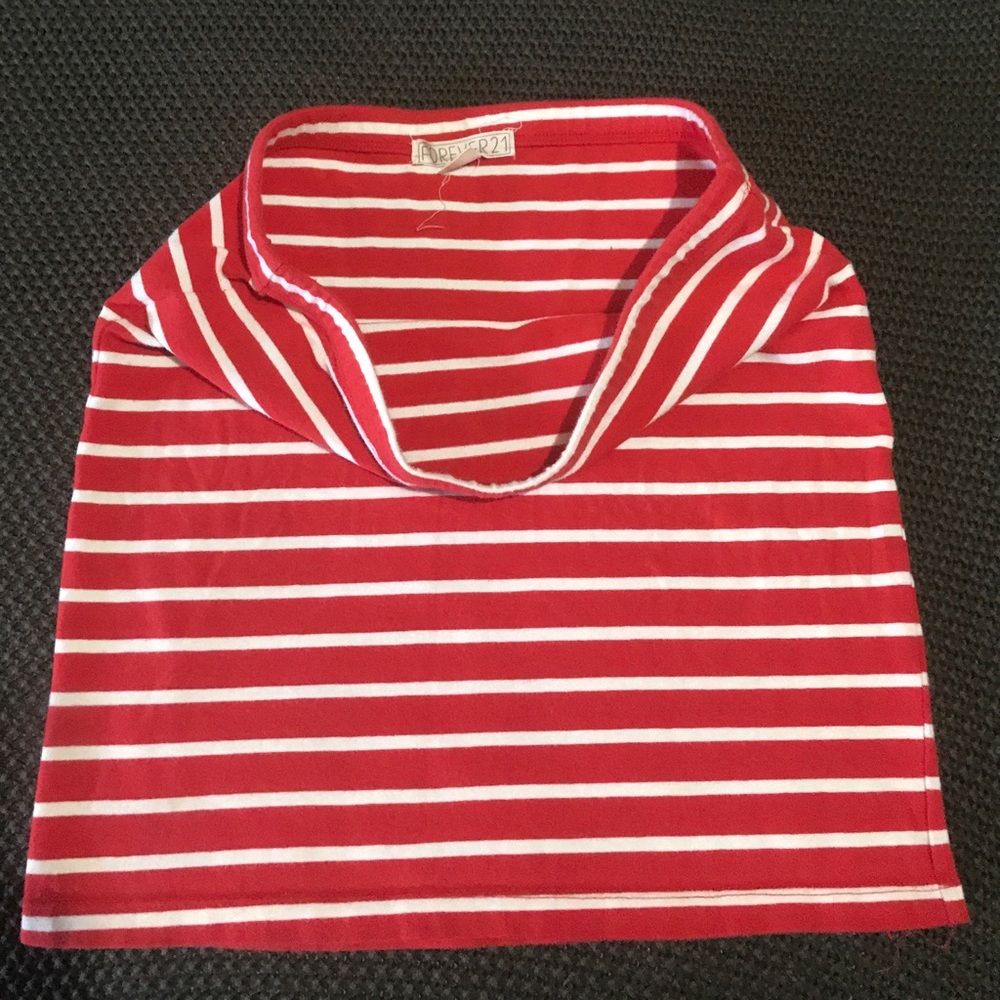 Forever 21 Orange Striped Skirt